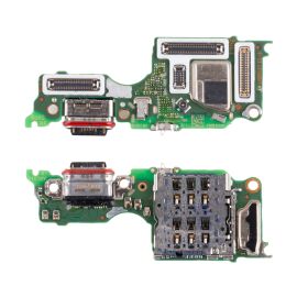 Плата нижняя для Oppo A6 Pro на системный разъем, разъем Sim-карты и микрофон (оригинал)