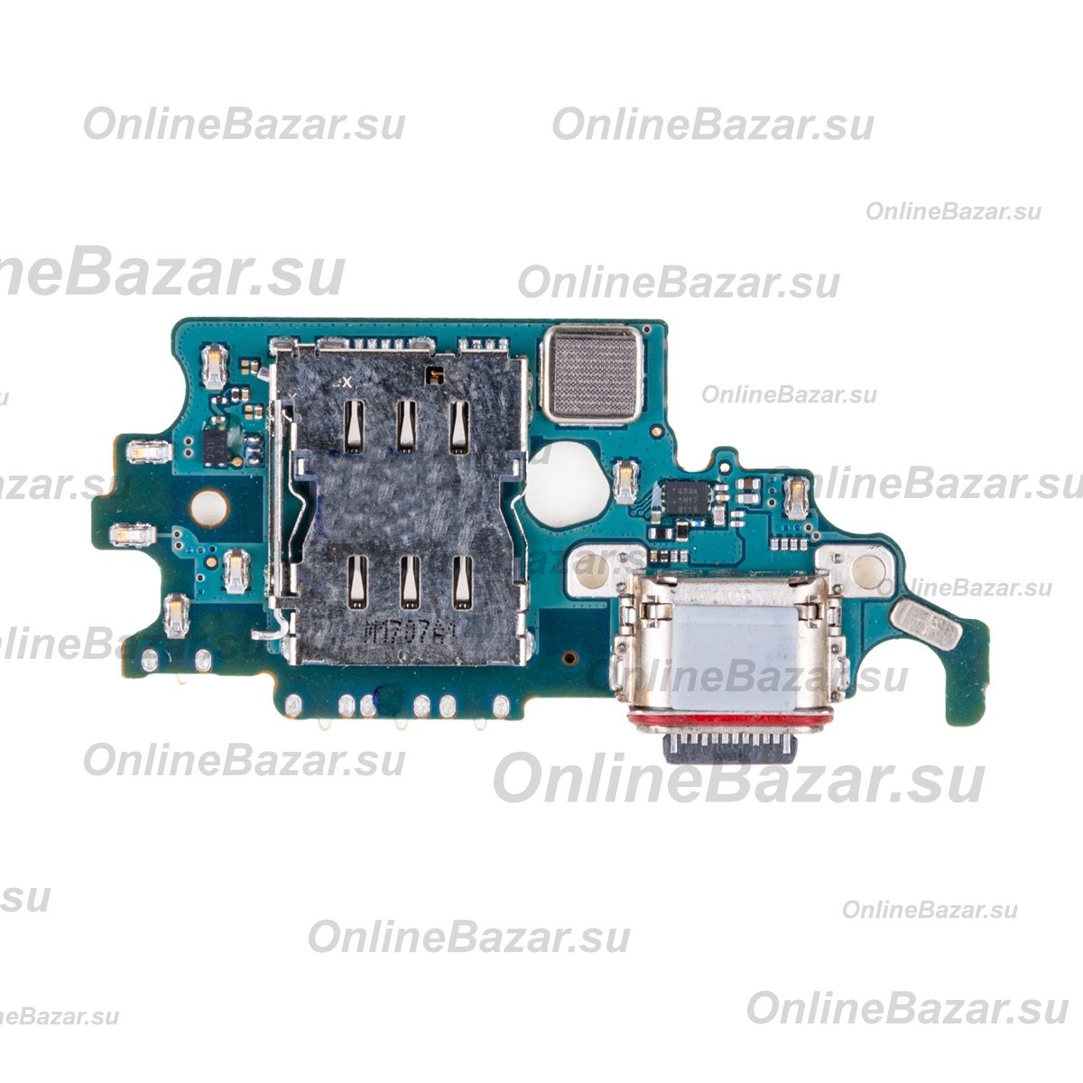 Плата нижняя для Samsung SM-G9910 (Galaxy S21) (Гонконгский рынок!!!) на системный разъем, разъем Sim-карты и микрофон (оригинал OEM) ― Nsk.OnlineBazar.su