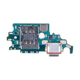 Плата нижняя для Samsung SM-G9910 (Galaxy S21) (Гонконгский рынок!!!) на системный разъем, разъем Sim-карты и микрофон (оригинал OEM)