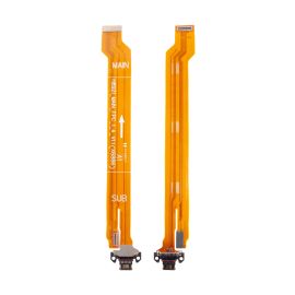 Шлейф для Tecno Spark 40 Pro+ (KM7) на системный разъем, разъем Sim-карты и микрофон (оригинал)