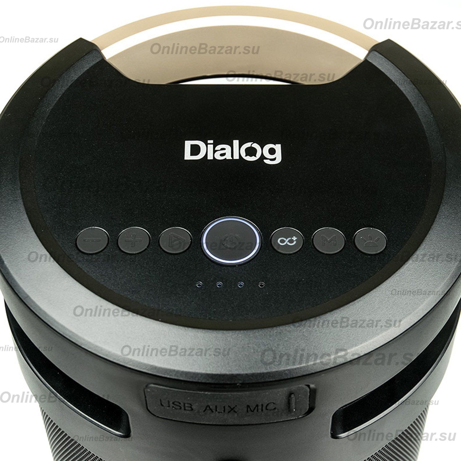 Колонка Dialog Progressive AP-1030 (Bluetooth/MicroUSB/USB/AUX/60 Вт/4400 mAh) <черный> ― Nsk.OnlineBazar.su