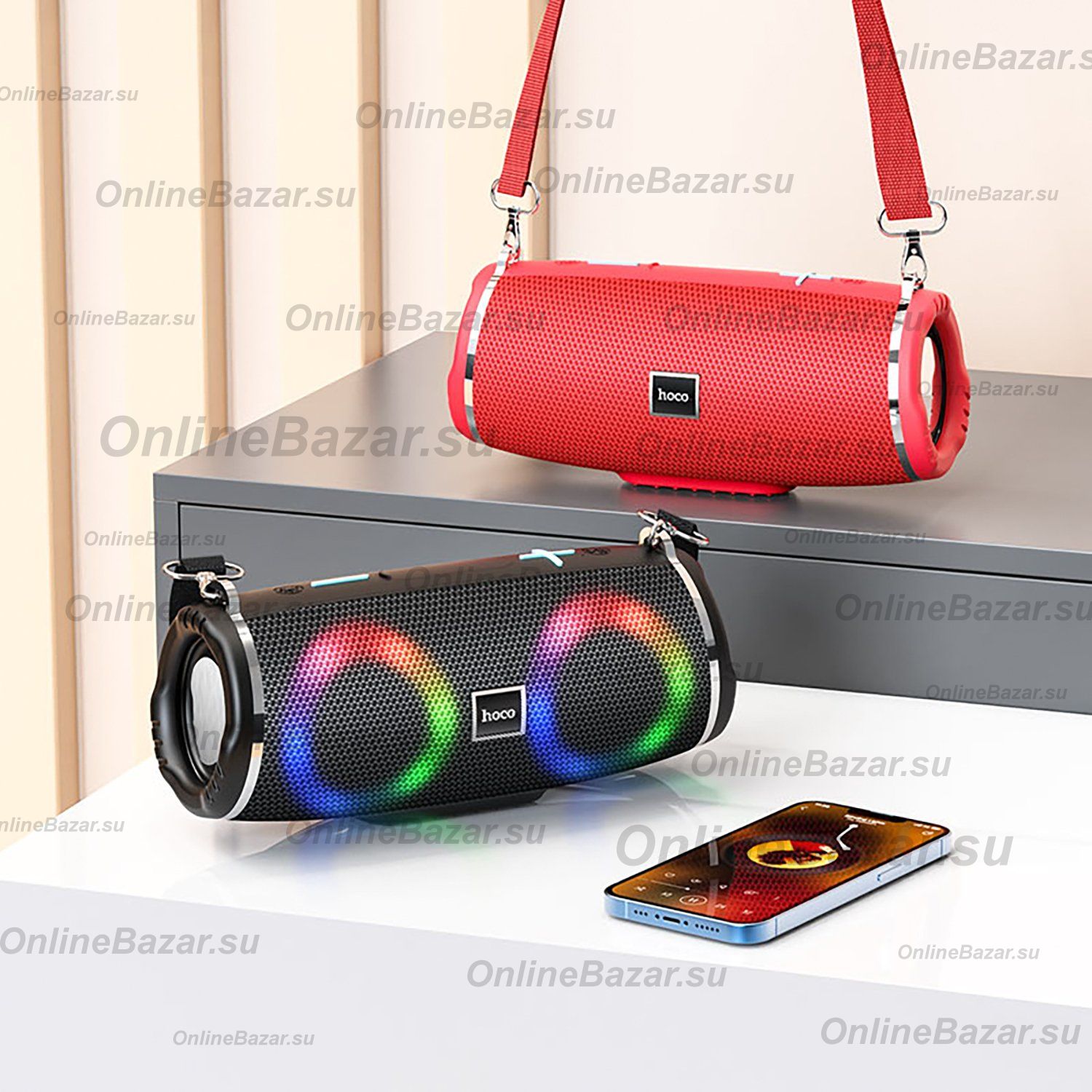 Колонка Hoco HC12 (Bluetooth/2 x 5 Вт/1200 mAh) <черный> ― Nsk.OnlineBazar.su