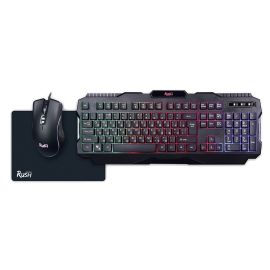 Проводной набор Smart Buy SBC-307728G-K RUSH Shotgun + коврик <черный>