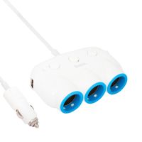Разветвитель гнезда прикуривателя Hoco C1 (3 гнезда) <белый> ― Nsk.OnlineBazar.su