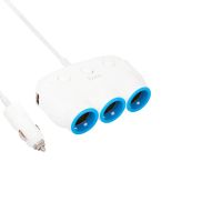 Разветвитель гнезда прикуривателя Hoco C1 (3 гнезда) <белый> ― Nsk.OnlineBazar.su