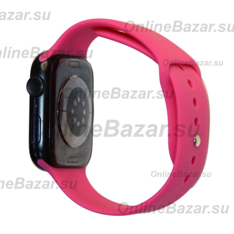 Ремешки для Apple Watch SE (44 mm) Sport Band силиконовый (размер L) <темная фуксия> ― Nsk.OnlineBazar.su