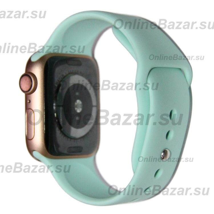 Ремешки для Apple Watch Series 7 (45 mm) Sport Band силиконовый (размер L) <мятный> ― Nsk.OnlineBazar.su