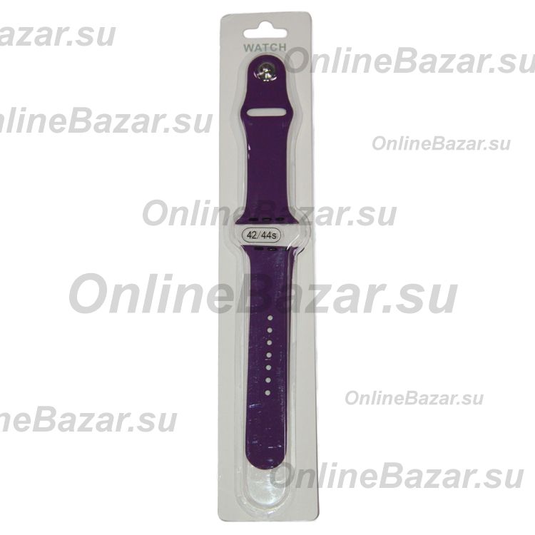 Ремешки для Apple Watch Series 3 (42 mm) Sport Band силиконовый (размер L) <пурпурный> ― Nsk.OnlineBazar.su