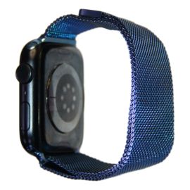 Ремешки для Apple Watch 42/44/45/49 mm металлический миланский <синий>