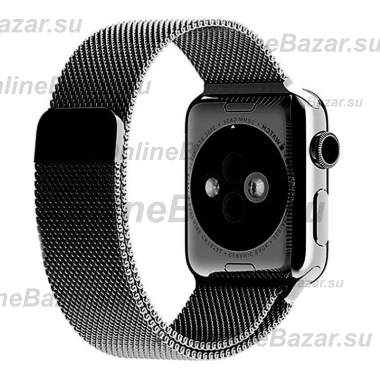 Ремешки для Apple Watch 38/40/41 mm металлический миланский <черный> ― Nsk.OnlineBazar.su