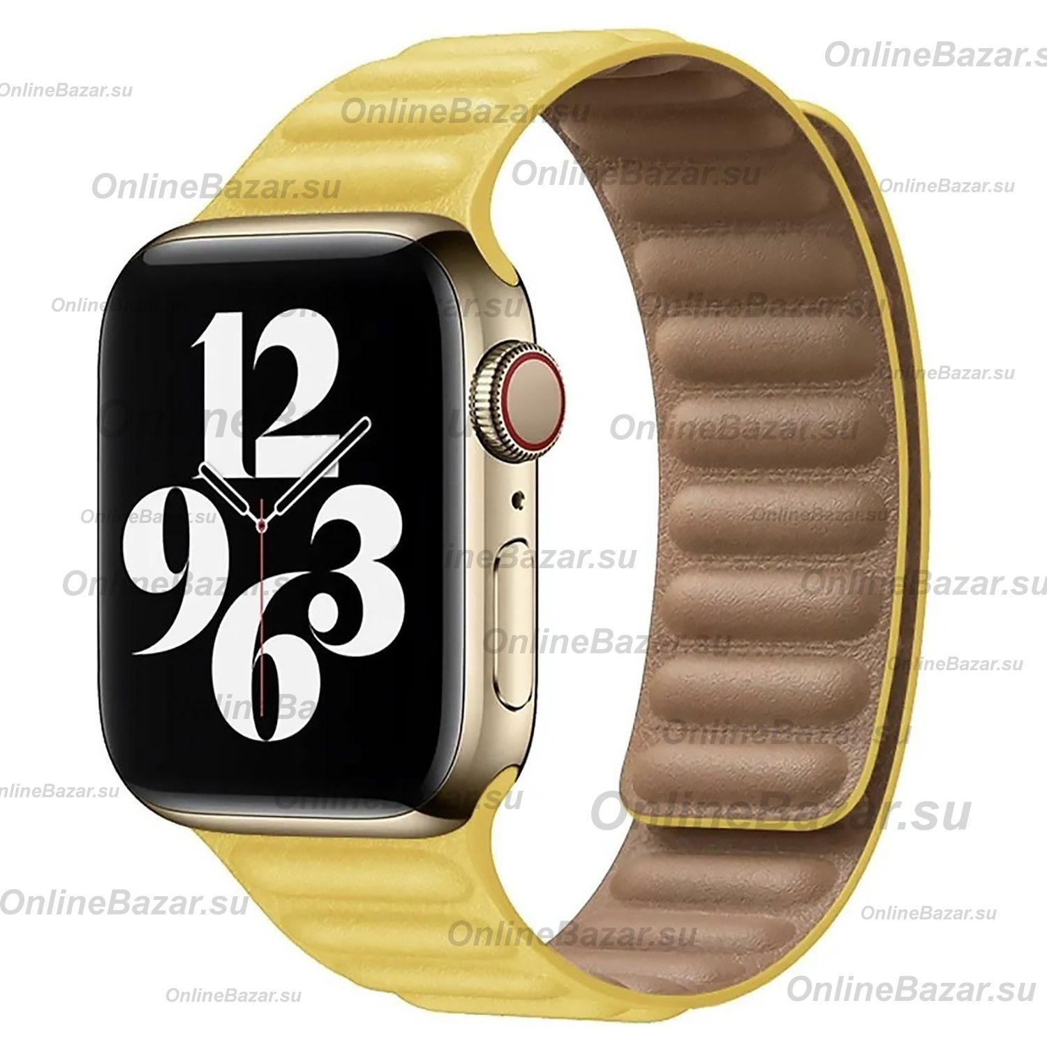 Ремешок для Apple Watch 38/40/41 mm силиконовый на магните №2 <желтый> ― Nsk.OnlineBazar.su