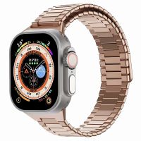 Ремешок для Apple Watch Series 7 (45 mm) металлический на магните <розовое золото> ― Nsk.OnlineBazar.su