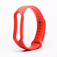 Ремешок для Xiaomi Mi Band 5 ребристый <красный> ― Nsk.OnlineBazar.su