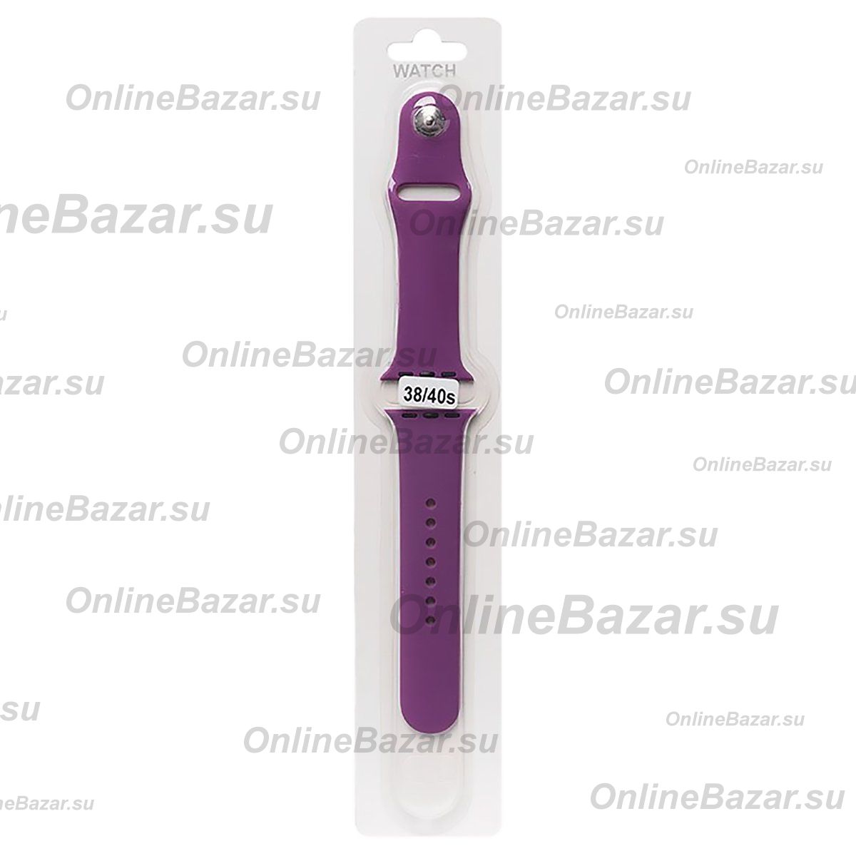 Ремешки для Apple Watch Series 2 (38 mm) Sport Band силиконовый (размер L) <пурпурный> ― Nsk.OnlineBazar.su