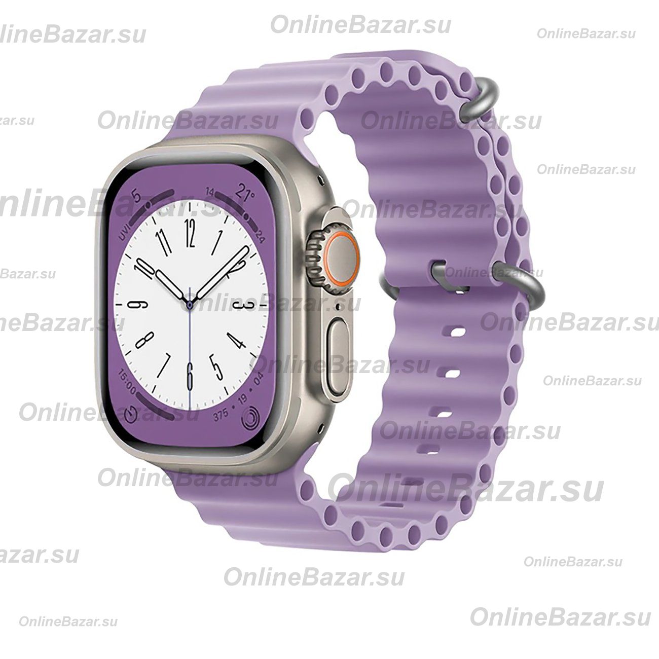 Ремешки для Apple Watch Series 3 (38 mm) Ocean Band силиконовый <светло-фиолетовый> ― Nsk.OnlineBazar.su