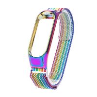 Ремешок для Xiaomi Mi Band 3 металлический, сетчатый <радуга> ― Nsk.OnlineBazar.su