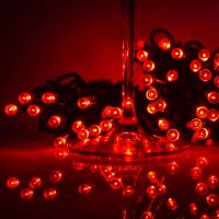 Светодиодная гирлянда Гирлянда уличная нить 10 метров, 100 диодов, красный (132740) ― Nsk.OnlineBazar.su