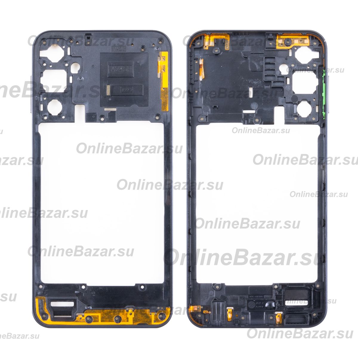 Средняя часть корпуса для Samsung SM-A245F (Galaxy A24) <черный> ― Nsk.OnlineBazar.su