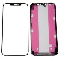 Стекло для Apple iPhone 12 Pro Max в сборе с рамкой и OCA пленкой <черный> ― Nsk.OnlineBazar.su