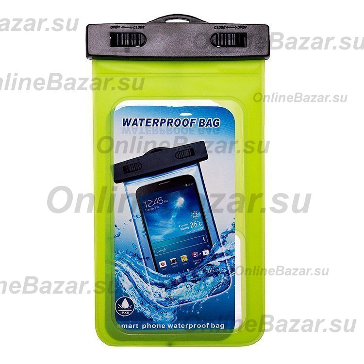 Чехол водонепроницаемый IPX8 (18.7x10.1) <зеленый> ― Nsk.OnlineBazar.su