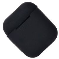 Чехол для кейса наушников Apple AirPods силиконовый тонкий <черный> ― Nsk.OnlineBazar.su