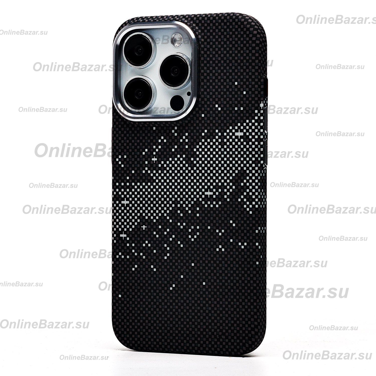 Чехол для Apple iPhone 15 Pro пластиковый Luxo Carbon (рис. 136) ― Nsk.OnlineBazar.su