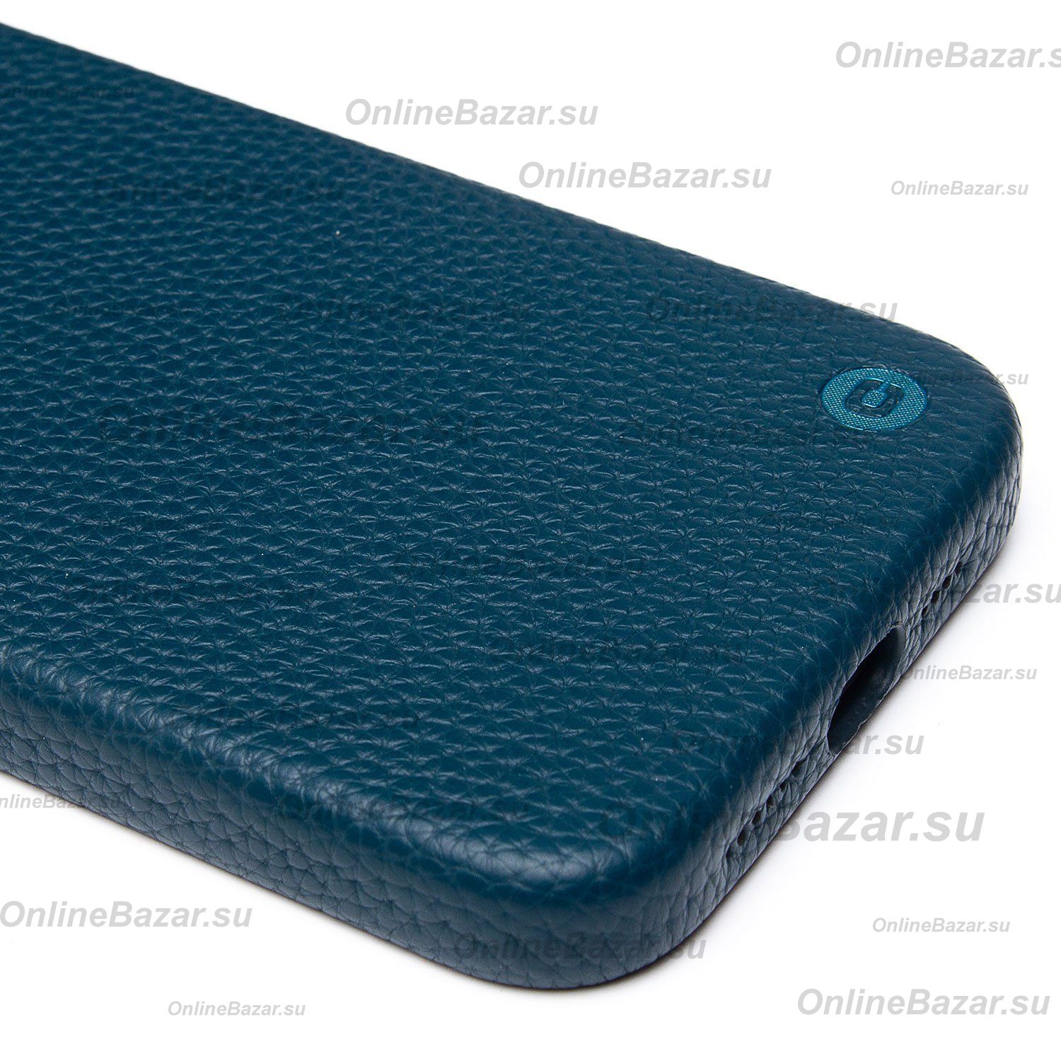 Чехол для Apple iPhone 15 Pro Max натуральная кожа зернистая MagSafe <темно-синий> ― Nsk.OnlineBazar.su