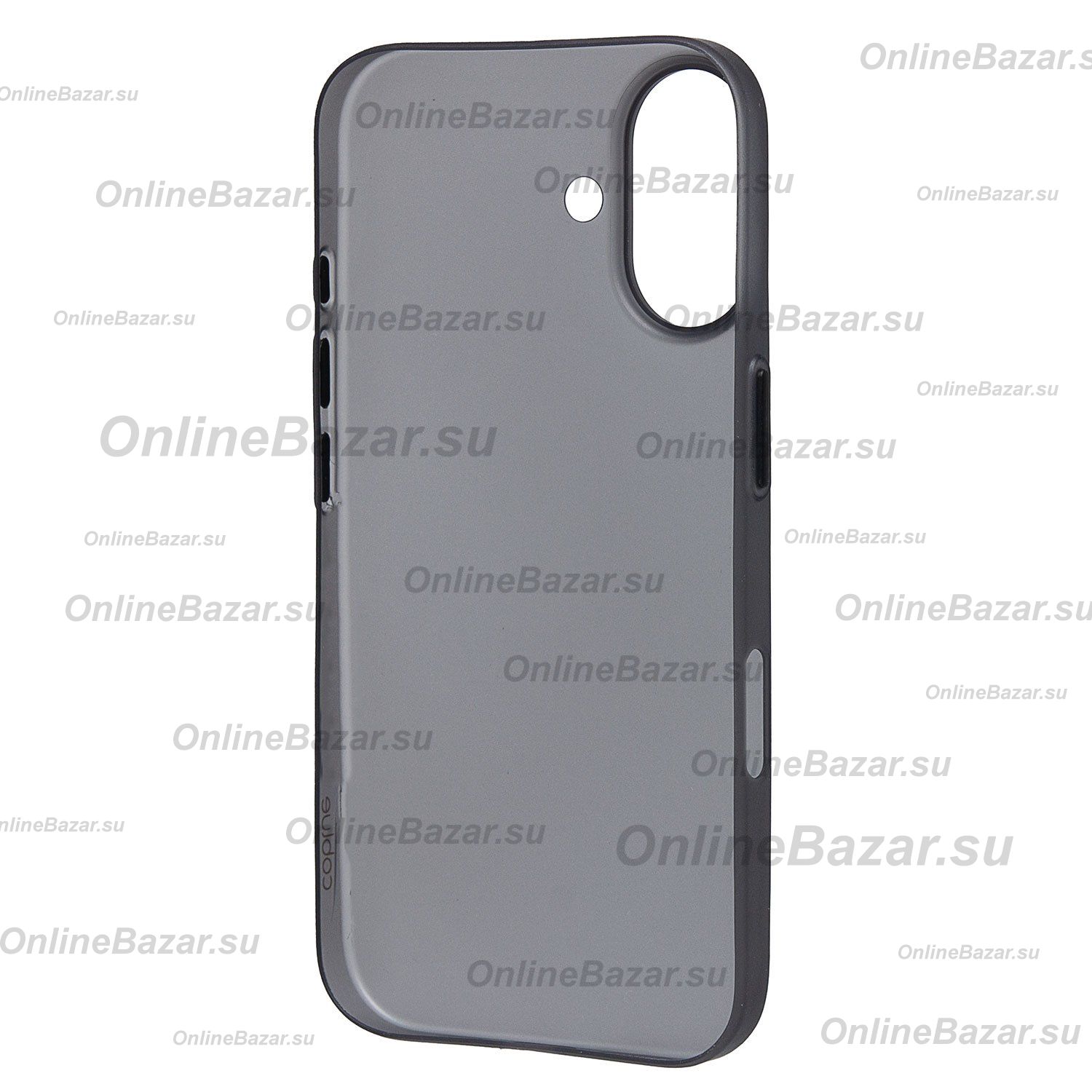 Чехол для Apple iPhone 16 пластиковый Coblue Matte <прозрачно-черный> ― Nsk.OnlineBazar.su