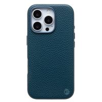 Чехол для Apple iPhone 16 Pro натуральная кожа зернистая MagSafe <темно-синий> ― Nsk.OnlineBazar.su