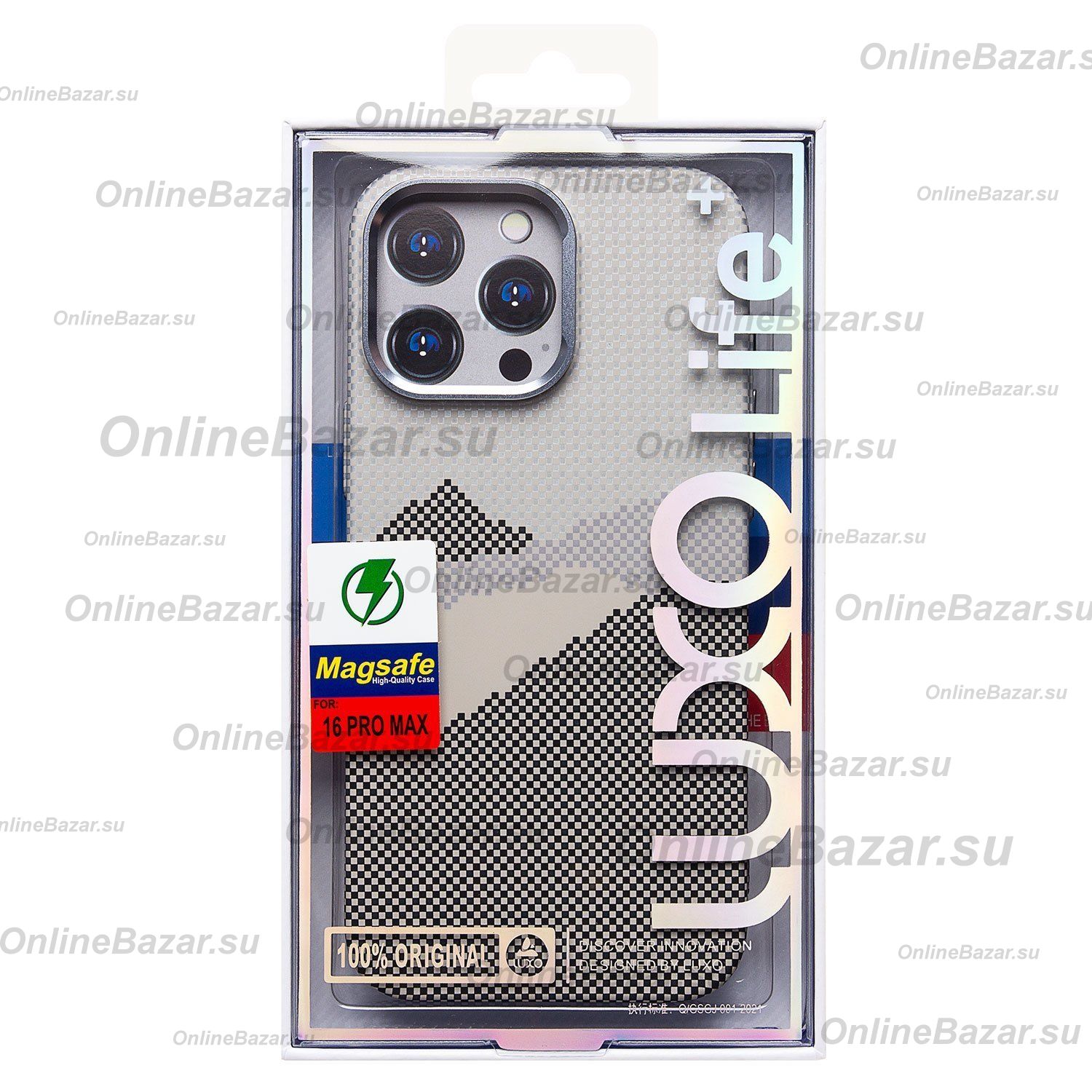 Чехол для Apple iPhone 16 Pro Max пластиковый Luxo Carbon (рис. 125) ― Nsk.OnlineBazar.su