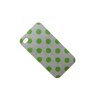Чехол для Apple iPhone 4s силиконовый "Горошек" <бело-зеленый> ― Nsk.OnlineBazar.su