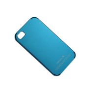 Чехол для Apple iPhone 4s CROSS LINE алюминиевый <голубой> ― Nsk.OnlineBazar.su