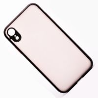 Чехол для Apple iPhone XR пластиковый с окантовкой <черный> ― Nsk.OnlineBazar.su