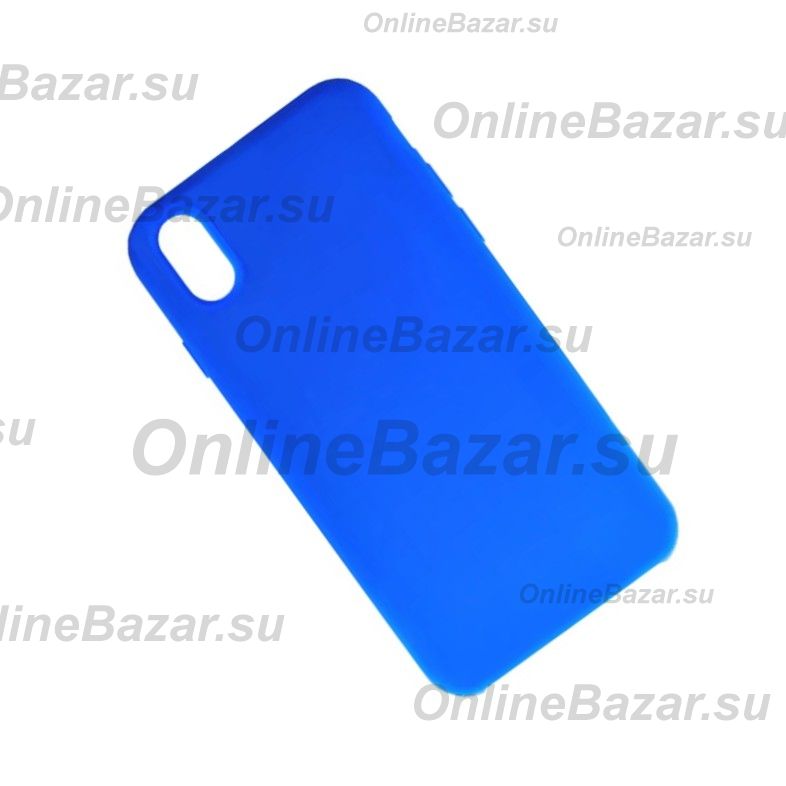 Чехол для Apple iPhone X PromiseMobile силиконовый Soft Touch <синий> ― Nsk.OnlineBazar.su