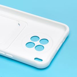 Чехол для Huawei NEN-LX1 силиконовый с картхолдером №4 <белый>