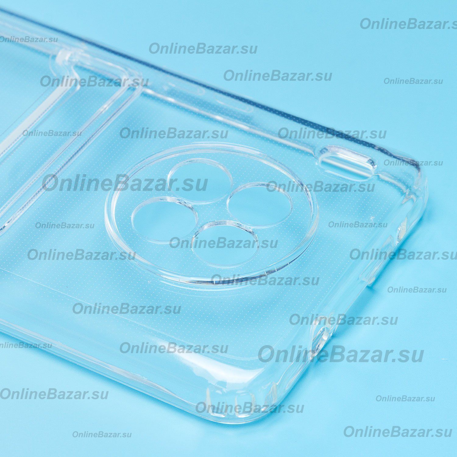 Чехол для Huawei NEN-LX1 силиконовый с картхолдером №2 <прозрачный> ― Nsk.OnlineBazar.su