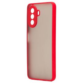 Чехол для Huawei Nova Y71 пластиковый с окантовкой <красный>