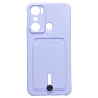 Чехол для Infinix Hot 20i (X665E) силиконовый с картхолдером №4 <светло-фиолетовый> ― Nsk.OnlineBazar.su