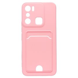 Чехол для Infinix Hot 20i (X665E) силиконовый с картхолдером №6 <розовый>
