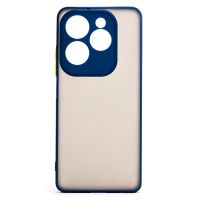 Чехол для Infinix Hot 40 (X6836) пластиковый с окантовкой <синий> ― Nsk.OnlineBazar.su