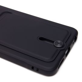 Чехол для Infinix Hot 50 (X6882) силиконовый с картхолдером №4 <черный>