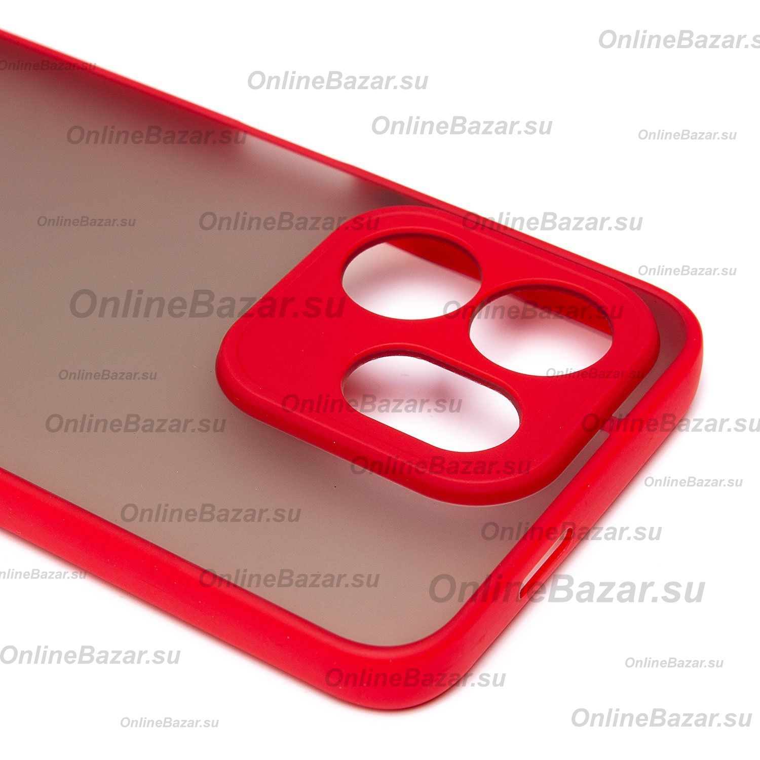 Чехол для Infinix Hot 50i (X6531B) пластиковый с окантовкой <красный> ― Nsk.OnlineBazar.su