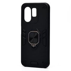 Чехол для Infinix Hot 50i (X6531B) силиконовый противоударный с кольцом <черный>
