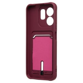 Чехол для Infinix Hot 50i (X6531B) силиконовый с картхолдером №4 <бордовый>
