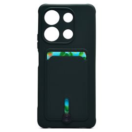 Чехол для Infinix Note 30 (X6833B) силиконовый с картхолдером №4 <зеленый>