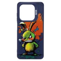 Чехол для Tecno Spark 20 (KJ5) силиконовый (рис. 335/заяц) <темно-синий> ― Nsk.OnlineBazar.su