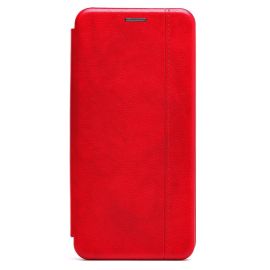 Чехол для Oppo A17 флип боковой кожзам №3 <красный>