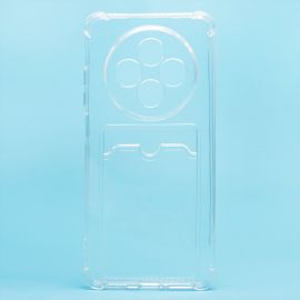 Чехол для Oppo CPH2687 силиконовый с картхолдером №2 <прозрачный>