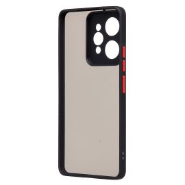 Чехол для Realme 15 5G пластиковый с окантовкой <черный>