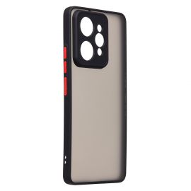 Чехол для Realme 15 5G пластиковый с окантовкой <черный>